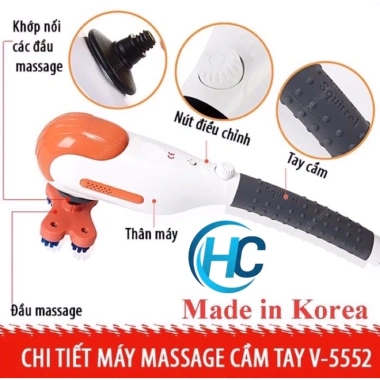 Máy massage cầm tay 5 đầu Squirrel MSV-5.552 nhập khẩu Hàn Quốc, bảo hành 1 năm, giảm giá