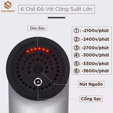 Máy Massage Cầm Tay 6 Cấp Độ - Súng Mát Xa Thân, Giảm Đau Cơ, Bảo Hành 1 Năm 2