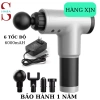 Máy massage cầm tay 6 cấp độ trị đau nhức toàn thân, súng 4 đầu chuyên nghiệp - 299k