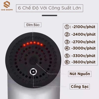 Máy massage cầm tay 6 cấp độ trị đau nhức toàn thân, súng 4 đầu chuyên nghiệp - 299k 3