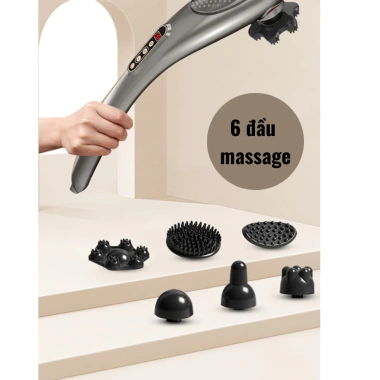 Máy Massage Cầm Tay 6 Đầu Không Dây Nhiệt Hồng Ngoại 4 Chế Độ Rung 690.000 VNĐ 5