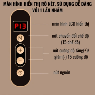 Máy Massage Cầm Tay 6 Đầu Không Dây Nhiệt Hồng Ngoại 4 Chế Độ Rung 690.000 VNĐ 6