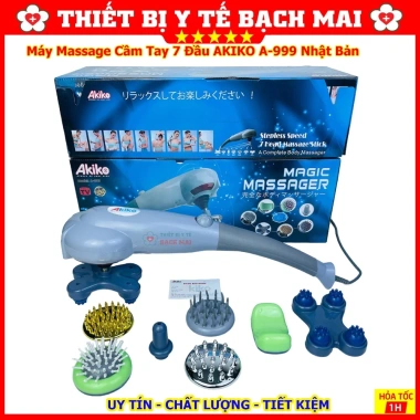 Máy Massage Cầm Tay 7 Đầu AKIKO A‑999 Nhật Bản – Đấm Lưng, Tia Hồng Ngoại, Giá 322.000₫