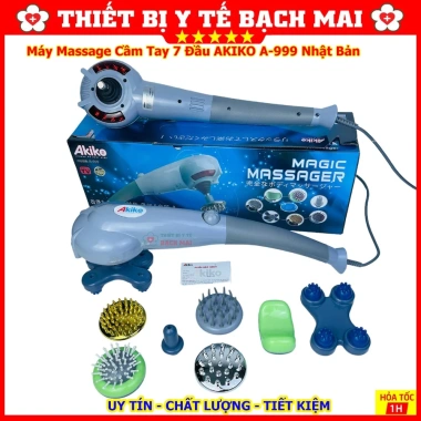 Máy Massage Cầm Tay 7 Đầu AKIKO A‑999 Nhật Bản – Đấm Lưng, Tia Hồng Ngoại, Giá 322.000₫