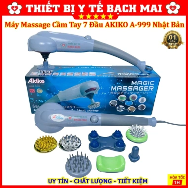 Máy Massage Cầm Tay 7 Đầu AKIKO A‑999 Nhật Bản – Đấm Lưng, Tia Hồng Ngoại, Giá 322.000₫