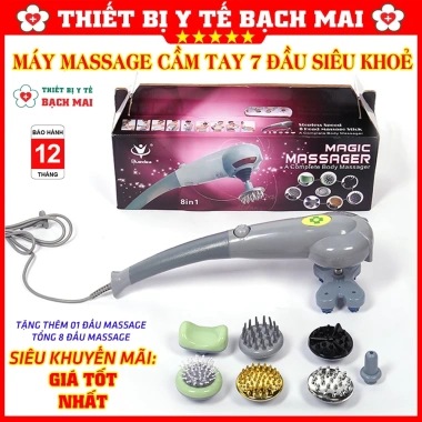 Máy Massage Cầm Tay 8 Đầu King Massager - Đèn Hồng Ngoại, Bảo Hành 12 Tháng 10