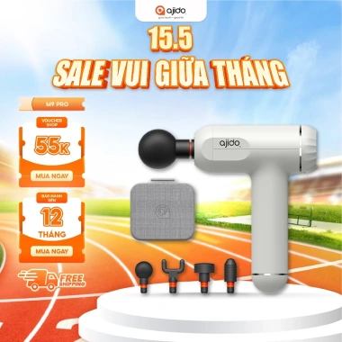 Máy Massage Cầm Tay Ajido AJ-M9 32 cấp độ, 4 đầu - Giảm đau lưng, cổ vai, 1,029,000₫