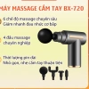 Máy Massage Cầm Tay BX-720 - Súng Mát Xa Đa Năng 4 Đầu 6 Cấp Độ Giảm Đau Nhức Giá 120.000 VND