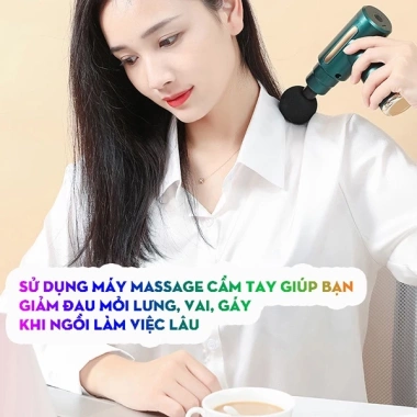 Máy Massage Cầm Tay BX-720 - Súng Mát Xa Đa Năng 4 Đầu 6 Cấp Độ Giảm Đau Nhức Giá 120.000 VND 4