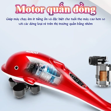 Máy massage cầm tay cá heo 6 đầu Nikio NK-608B 5 tốc độ 3 chế độ giá 595.000₫ 4