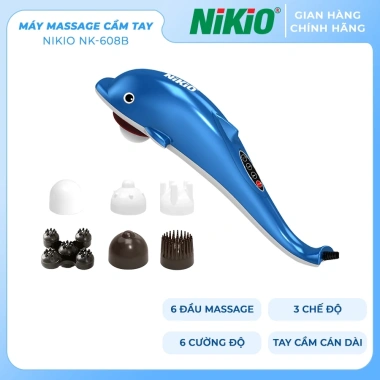 Máy massage cầm tay cá heo Nikio NK-608B - Giảm đau cổ vai gáy, đa năng, quà tặng mẹ, chỉ 595.000đ Máy massage cầm tay cá heo Nikio NK-608B - Giảm đau cổ vai gáy, đa năng, quà tặng mẹ, chỉ 595.000đ