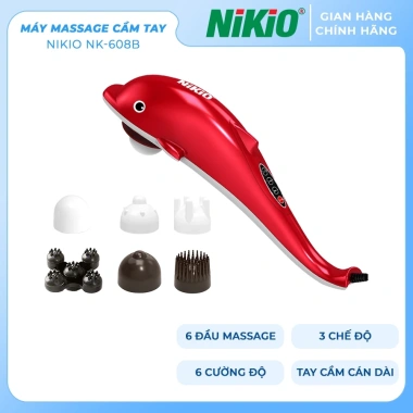 Máy massage cầm tay cá heo Nikio NK-608B - Giảm đau cổ vai gáy, đa năng, quà tặng mẹ, chỉ 595.000đ