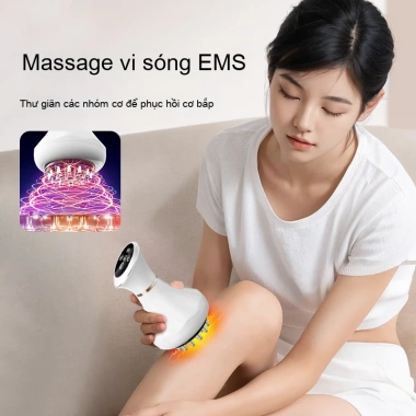 Máy massage cầm tay cạo gió cổ, lưng, rung chườm nóng - Thư giãn toàn thân 418k 2