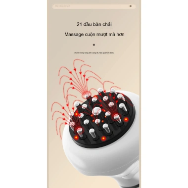 Máy massage cầm tay cạo gió cổ, lưng, rung chườm nóng - Thư giãn toàn thân 418k 6