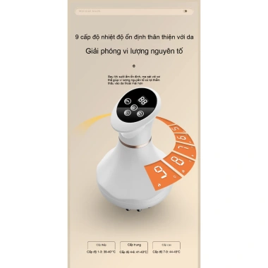 Máy massage cầm tay cạo gió cổ, lưng, rung chườm nóng - Thư giãn toàn thân 418k 7