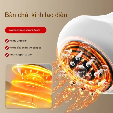 Máy massage cầm tay cạo gió cổ, lưng, rung chườm nóng - Thư giãn toàn thân 418k 10