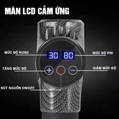 Máy massage cầm tay EM009 20-30 mức độ rung đa đầu LCD cảm ứng - Giá chỉ 499.000₫ 4