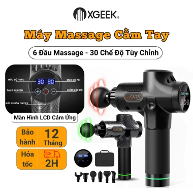 Máy Massage Cầm Tay EM009 Cát Á 6 Đầu 30 Chế Độ Rung Giãn Cơ Toàn Thân Giá Giảm