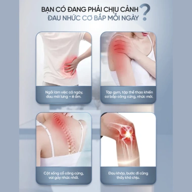 Máy massage cầm tay Fujilux M02 6 đầu 4 lực Phục hồi chuyên sâu chỉ 1.23 triệu