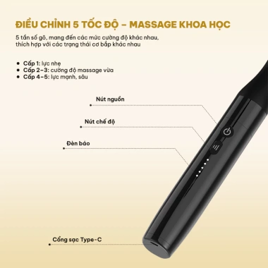Máy Massage Cầm Tay KATA MG22 PRO - Massage lưng, tay, nối dài, tiếp cận mọi nhóm cơ, giá ưu đãi 1.785.000 VND