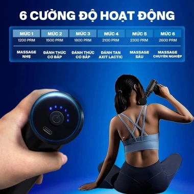 Máy massage cầm tay Kijokijo 6 cấp độ giảm nhức mỏi, mát xa toàn thân 3 Máy massage cầm tay Kijokijo 6 cấp độ giảm nhức mỏi, mát xa toàn thân 3