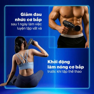 Máy massage cầm tay Kijokijo 6 cấp độ giảm nhức mỏi, mát xa toàn thân