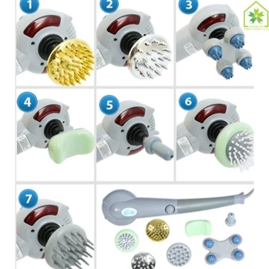 Máy massage cầm tay King Massager 7 đầu hồng ngoại - Nhẹ giảm đau, giá 395.000 VND 5