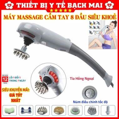 Máy Massage Cầm Tay King Massager 8 Đầu Đèn Hồng Ngoại - Bảo Hành 12 Tháng Giá 352k 3 Máy Massage Cầm Tay King Massager 8 Đầu Đèn Hồng Ngoại - Bảo Hành 12 Tháng Giá 352k 3