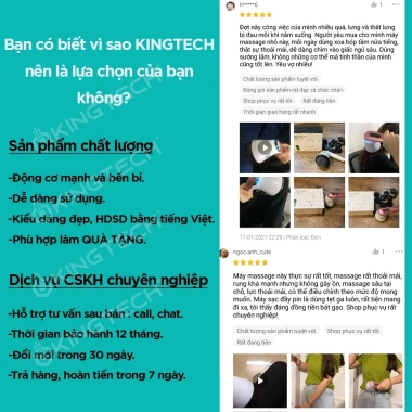 Máy Massage Cầm Tay KINGTECH YT-1.803 - Mát Xa Toàn Thân, Chuyên Eo Bụng Cổ, Bảo Hành 12 Tháng, Giá 681.999₫
