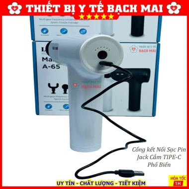 Máy Massage Cầm Tay LUCASS A65 Công Nghệ Mỹ 6 Chế Độ 4 Đầu - Giá Ưu Đãi 592k