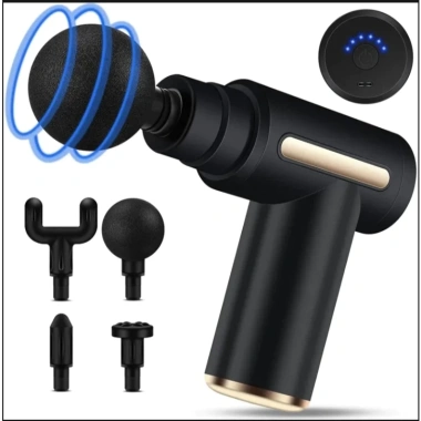 Máy massage cầm tay mini 4 đầu 6 chế độ - Đấm lưng, trị liệu cổ vai gáy, chỉ 220k