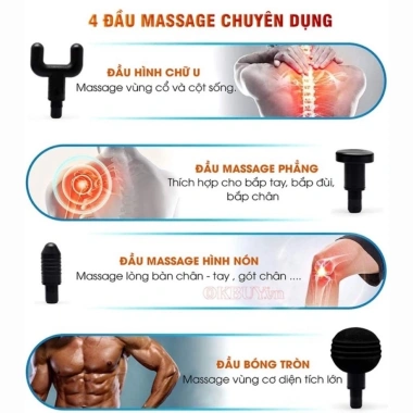 Máy Massage Cầm Tay Mini 4 Đầu Toàn Thân - BH 1 Năm, Giá 299k (Giá Gốc 382.720) 4