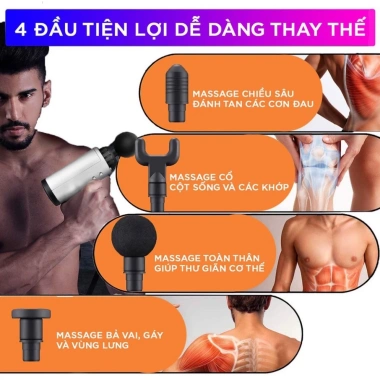 Máy Massage Cầm Tay Mini 4 Đầu Toàn Thân - BH 1 Năm, Giá 299k (Giá Gốc 382.720) 6