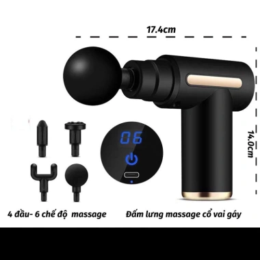 Máy Massage Cầm Tay Mini 6 Cấp Độ Đa Năng, Súng Toàn Thân Giá 137.000 VNĐ