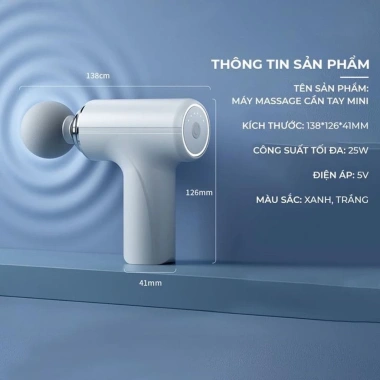 Máy Massage Cầm Tay Mini 6 Chế Độ, Cảm Biến AI Lực Nhấn, Massage Gun Giá 220k giảm từ 277k 4