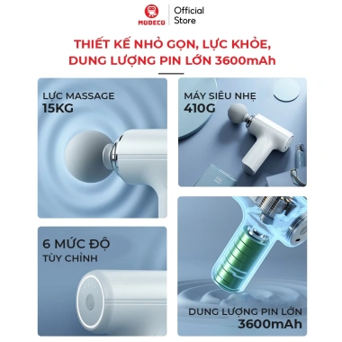 Máy Massage Cầm Tay Mini Cao Cấp Modeco AI Cảm Biến Lực Nhấn - Giảm Đau Mỏi, Giãn Cơ Sau Tập, Giá 349k 4 Máy Massage Cầm Tay Mini Cao Cấp Modeco AI Cảm Biến Lực Nhấn - Giảm Đau Mỏi, Giãn Cơ Sau Tập, Giá 349k 4