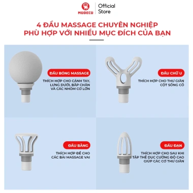 Máy Massage Cầm Tay Mini Cao Cấp Modeco AI Cảm Biến Lực Nhấn - Giảm Đau Mỏi, Giãn Cơ Sau Tập, Giá 349k