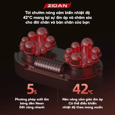 Máy massage cầm tay mini cao cấp Zidan cảm biến 6 chế độ, giãn cơ, đấm lưng, giảm giá 20% chỉ 295.000đ