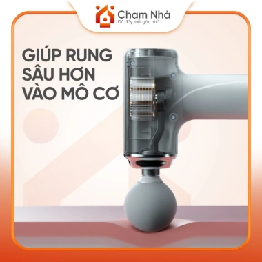 Máy massage cầm tay mini Chạm 6 tốc độ 4 đầu massage giảm đau nhức giá 260.100₫ 2