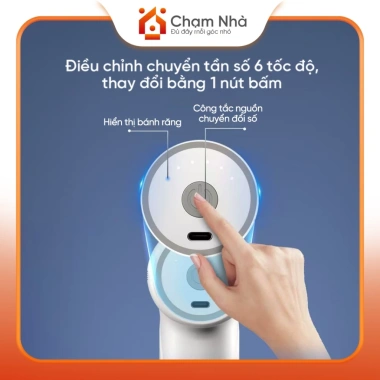 Máy massage cầm tay mini Chạm 6 tốc độ 4 đầu massage giảm đau nhức giá 260.100₫ 4