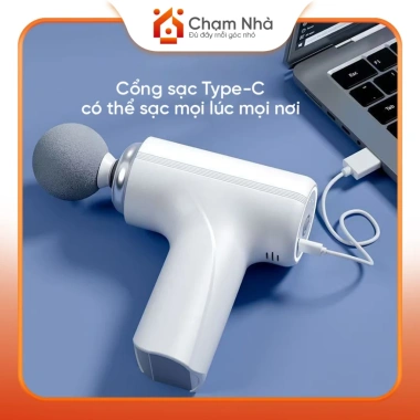 Máy massage cầm tay mini Chạm 6 tốc độ 4 đầu massage giảm đau nhức giá 260.100₫ 5