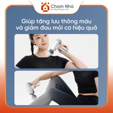 Máy massage cầm tay mini Chạm 6 tốc độ 4 đầu massage giảm đau nhức giá 260.100₫ 6