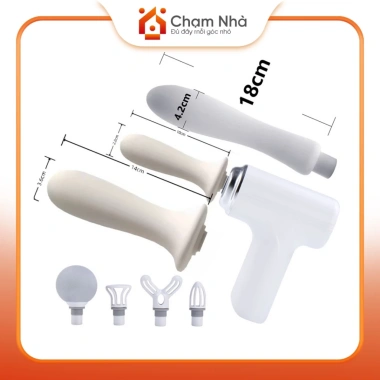 Máy massage cầm tay mini Chạm 6 tốc độ 4 đầu massage giảm đau nhức giá 260.100₫ 7