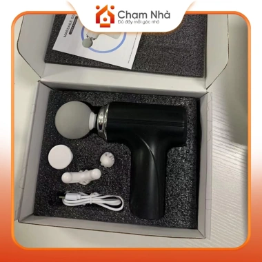 Máy massage cầm tay mini Chạm 6 tốc độ 4 đầu massage giảm đau nhức giá 260.100₫ 8