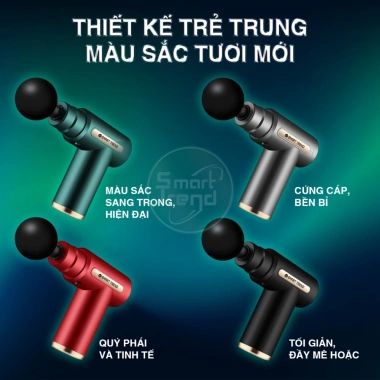 Máy Massage Cầm Tay Mini Đấm Lưng 4 Đầu 6 Chế Độ Màn Cảm Ứng - Giá 139k 2
