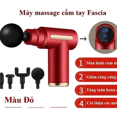 Máy Massage Cầm Tay Mini Đấm Lưng 4 Đầu 6 Chế Độ Màn Cảm Ứng - Giá 139k 3