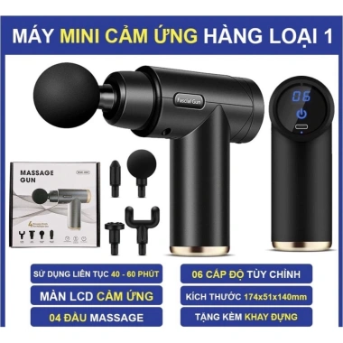 Máy Massage Cầm Tay Mini Đấm Lưng 4 Đầu 6 Chế Độ Màn Cảm Ứng - Giá 139k 7