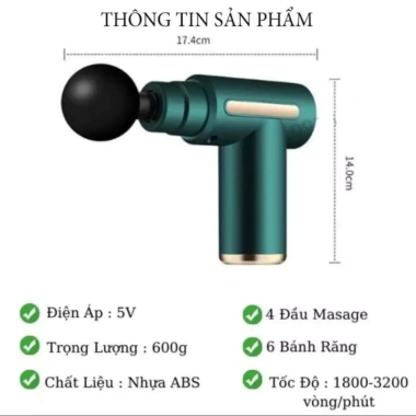 Máy massage cầm tay mini DIDOOGLT 4 đầu - Giảm đau mỏi nhanh, giá chỉ 125.000₫