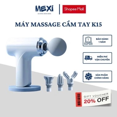 Máy massage cầm tay mini MEXI 6 cấp độ 4 đầu mát xa - Giá ưu đãi 174.999₫ 10 Máy massage cầm tay mini MEXI 6 cấp độ 4 đầu mát xa - Giá ưu đãi 174.999₫ 10