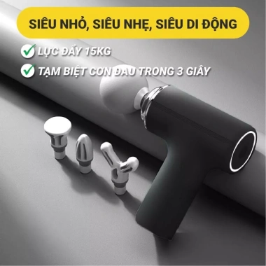 Máy Massage Cầm Tay Mini Mexi - Cảm Biến Lực, 6 Chế Độ Giãn Cơ Đấm Lưng 9
